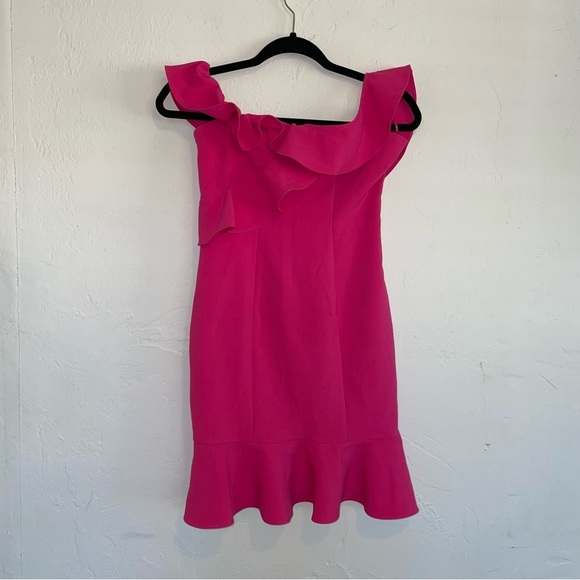 Likely Norvina Ruffle Asymmetrical One Shoulder Mini Dress - Picture 4 of 9
